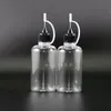 100PCS 50ML PET Dropper bottle Needle Tip Metal Needle Cap High transparent Squeezable dropper bottles Vapor E cig Juice Wooxn