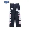 Men's Jeans BLACKAIR skulls pattern baggy jeans skeleton embroidery for men hip hop high street y2k mens 230625