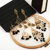 Vintage Etnische Nieuwe Tassel Oorbellen Set Voor Vrouwen Boheemse Multilayer Tassel Geometrische Drop Earring Sieraden Indiase Oorbellen