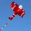 Kite Accessories High Quality 3D Single Line Red Plane Kite Sports Beach With Handle and String Easy to Fly Factory Outlet 230625