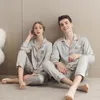 Men's Sleepwear Pajamas For Couples Silk Satin High Quality Male Pajama Sets Long Button-Down Pijama Home Clothes Women Men Loungewear