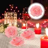 Fleurs décoratives 100 Pcs Mini Rose Head Brides Bouquets Mariage DIY Fleur Artisanat Table Décor