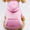 Köpek Giyim Klasik Hoodies Yumuşak Polar Katı Cep Evcil Hayvan Giyim Köpek Kış Giysileri Evcil Hayvanlar Hoodie Sıcak Hunde Kazak