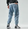 Jeans pour hommes CHAIFENKO New Hip Hop Cargo Jeans Pantalons Hommes Mode Casual Harem Joggers Pantalons Hommes Streetwear Denim Jeans Hommes Plus La Taille M8XL J230626
