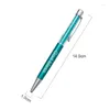 2st Custom Logo Colorful Crystal Ball Point Pens Metal Rhinestone Gel Pen Student Stationer Stationer bröllopsdagspresenter