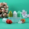 5 ml Tropfflasche 100 Stück/Lot Tropfflaschen aus LDPE-Kunststoff mit kindersicheren sicheren Verschlüssen und Spitzen, langem Nippel Dccen