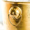 Bar Tools Gold Golden Thick Tiger Head Stainless Steel Ice Bucket Champagne Chilled Wine Beer Red Wine Cube Bar Ktv Two Handles Bucket 230625