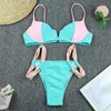 Kvinnors badkläder Bikini 2022 Sexig Push Up Liten V-ringningsläckverk Badkläder Baddräkt Kvinnor Bikinis Set Bathing Suit Beach Bikini Female Banadores J230506