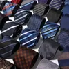 Laço amarra 8 cm de largura clássica clássica marrom marrom -pescoço floral para homens trajes casuais amarrar gravatas listras azul deco