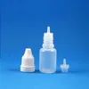 100 conjuntos de frascos conta-gotas de plástico de 10 ml tampa de prova de adulteração longa e fina ponta de agulha bico para e líquido gota vapor e-líquido 10 ml Rgjbi