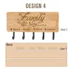 Hooks Rails Personalized Customized Hanger Key Hook Family Home Up Keys Ring Holder Decorations Creative Bamboo Furniture Gifts 230625