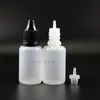 20 ml 100 st högkvalitativa LDPE -plastdropparflaskor med Tamper Proof Caps Tips Säker e Cig Squeezable Bottle Thin Nipple Jidpn