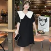 Dress 1990# 2022 Summer Korean Fashion Maternity Dress Sweet Lovely Loose Straight Clothes for Pregnant Women Chic Ins Pregnancy