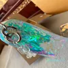 Size 33 29 Men's and women's shoulder crossbody Bag Magic Half Moon Designer Bag Laser Pvc Transparent Handbag Silver Blue Purple Yellow Green mixed color