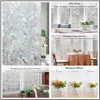 Wallpapers Window Privacy Film 3D Decor Static Cling Heat Blocking Glass NonAdhesive Removable Sticker AntiUV for Home Office 230625