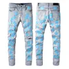 Designer Jeans Men's Denim broderade byxor Fashion Perforated Pants USA Size 28-40 Hip Hop Ejressed Zipper Pants Men's Best Selling 2023
