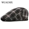 Wuaumx унисекс клетчатая шляпа для мужчин для мужчин.
