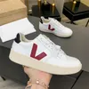 Designer sneakers Dam veja Skor Klänning Skor kvinnor män canvas Äkta läder Fritidsskor Vita skor plattform Sömmar Sneakers Sneakers Med Box