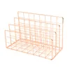 Bathroom Shelves Wrought Iron Grid Desktop Letter File Holder Office Desk Organizer Sorter 230625