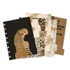 Söt Leopard A5 Loose Leaf Notebook Spiral Bindr Index Separator Page 6st Divider Diary Journal Refill Paper School Stationery
