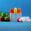 100 Sets 10 ml 1/3 OZ Kunststoff-Tropfflaschen mit kindersicheren Verschlüssen, LDPE-Flüssigkeiten, E-CIG-Dampf, Saftöl, 10 ml, Eaerq