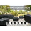 Dust Cover 72Sizes Black Outdoor Patio Garden Furniture Waterproof Covers Rain Snow Chair covers for Sofa Table Proof 230625