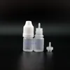 100 st 3 ml droppflaskor med barnsäkra säkra kepsar Tips Plastisk droppflaska Squeeze E Cig Long Nipple Mgowc