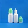 100 Sets/Lot 15ml Plastic Dropper WHITE Bottles Tamper Evident Child Double Proof Caps Long Thin Needle Tips e Cig Liquid 15 mL Jpotp