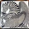 Schals 53cm Quadratischer Schal Frauen 2023 Design Winged Zebra Seide Bandana Stirnband Mode Hijab Halstuch für Damen