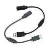 Zastąpiony kabel danych Breakaway USB dla Microsoft Xbox 360 kontrolerów Kable przedłużające Adapter przewodowy 22 cm