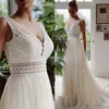 Vestido de Novia Bridal Gowns Boho Wedding Dresses 2022 vネックビーチレース