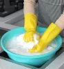 Gants en caoutchouc épaissi protection du travail cuir latex résistant à l'usure lavage de la vaisselle travail ménager travail de cuisine étanche blanchisserie féminine