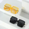 Vente en gros de lunettes de soleil New Xiangjia Modern Glasses Men's Frameless Fashion Custom Big Box Rock Style Trend Sunglasses