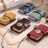 Mini Portable Rope Notebook With Metal Cover Pendant Bag dekor läderstorlek: 4,5x3 cm 32 ark tomma sida