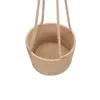 Planters krukor trädgård hängande planter handvävd hängande planter växt korg med jute bomullsladd inomhus blomma pott lagringsarrangör R230621