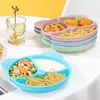 Cups Dishes Utensils 8PCS Baby Soft Silicone Bib Dish Suction Cup Bowl Dinner Plate Fork Spoon Set Non-slip Food-grade Silicone Kids Cutlery BPA Free 230625