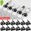 Nieuwe 50 STKS Kabel Clips Zelfklevende Kabel Management Organizer Verstelbare Bureau Netjes Wire Cord Fixer Houder Opladen Datalijn Winder