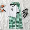 Clothing Sets Summer teens Girls Clothes Print Sets Outfits Kids Short Sleeve T-shirt Long Pants Child tracksuit 2PCS 6 8 10 12 Year 230626