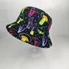 Bonnets Homme Fluorescent Champignon Pliable Réversible Visière Coupe-Vent Street Bucket Hat