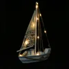 Modelluppsättning 1pc dekor Sailor gåva Nautisk segelbåt Dekor Trä segelfartyg Modell Trä segelfartyg Modell Träsegelbåt Dekor 230625