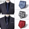 Laço amarra 8 cm de largura clássica clássica marrom marrom -pescoço floral para homens trajes casuais amarrar gravatas listras azul deco