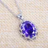 Necklace Earrings Set Natural Purple Crystal Women's Wedding Gifts Feminia Fashion Jewellry Pendant And Ring TZ0166