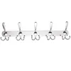 Bathroom Shelves Stainless Steel 5 Wall Coat Rack Wall Mounted Hooks Door Holder Hook Hanger for Bedroom Organizer 230625