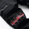 Men's Jeans Men's Tartan Scotch Plaids Patchwork Black Denim Jeans Trendy Punk Rock Rivet Pants Slim Straigh Trousers 230626