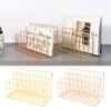 Bathroom Shelves Wrought Iron Grid Desktop Letter File Holder Office Desk Organizer Sorter 230625