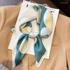 Schals 2023 Dame Mode Xiaoxiangfeng Temperament Seide Quadrat Schal Schal Kopftuch Sonnenschutz Strand Handtuch Marke Hijab
