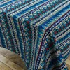 Toalha de mesa Bohemian Quality Dining Tablecloth Color Soft Cotton Stripe Multi Sizes Lacy Home Kitchen Banquet Cover 1pc 230626