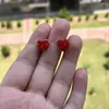 Stud Earrings 1 Pair Fashion Synthetic Opal 10mm Green Heart With 925 Silver Earring For Girl Wholesale Price