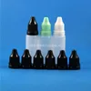 100 Sets 15ml Frascos cuentagotas de plástico Tapa de prueba de manipulación Boquilla de punta de aguja larga y delgada para e Liquid Drop Vapor e-Liquide 15 ml Cvdwx