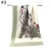 Foulards 2023 belle longue frange florale châle femmes fleur imprimer musulman écharpe Wrap Hijab silencieux 7 couleur